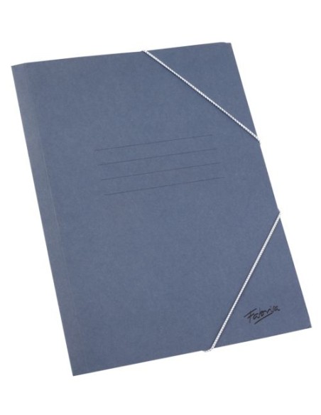 PAQ 5 CARPETA CARTON 4º GOMAS Y SOLAPAS AZUL